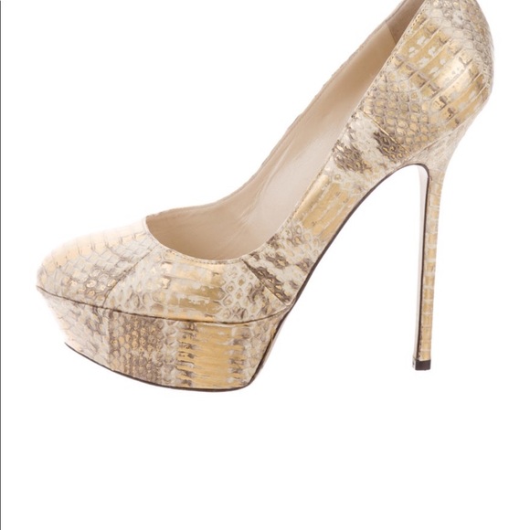Sergio Rossi python platform high heels pumps. - Picture 5 of 7